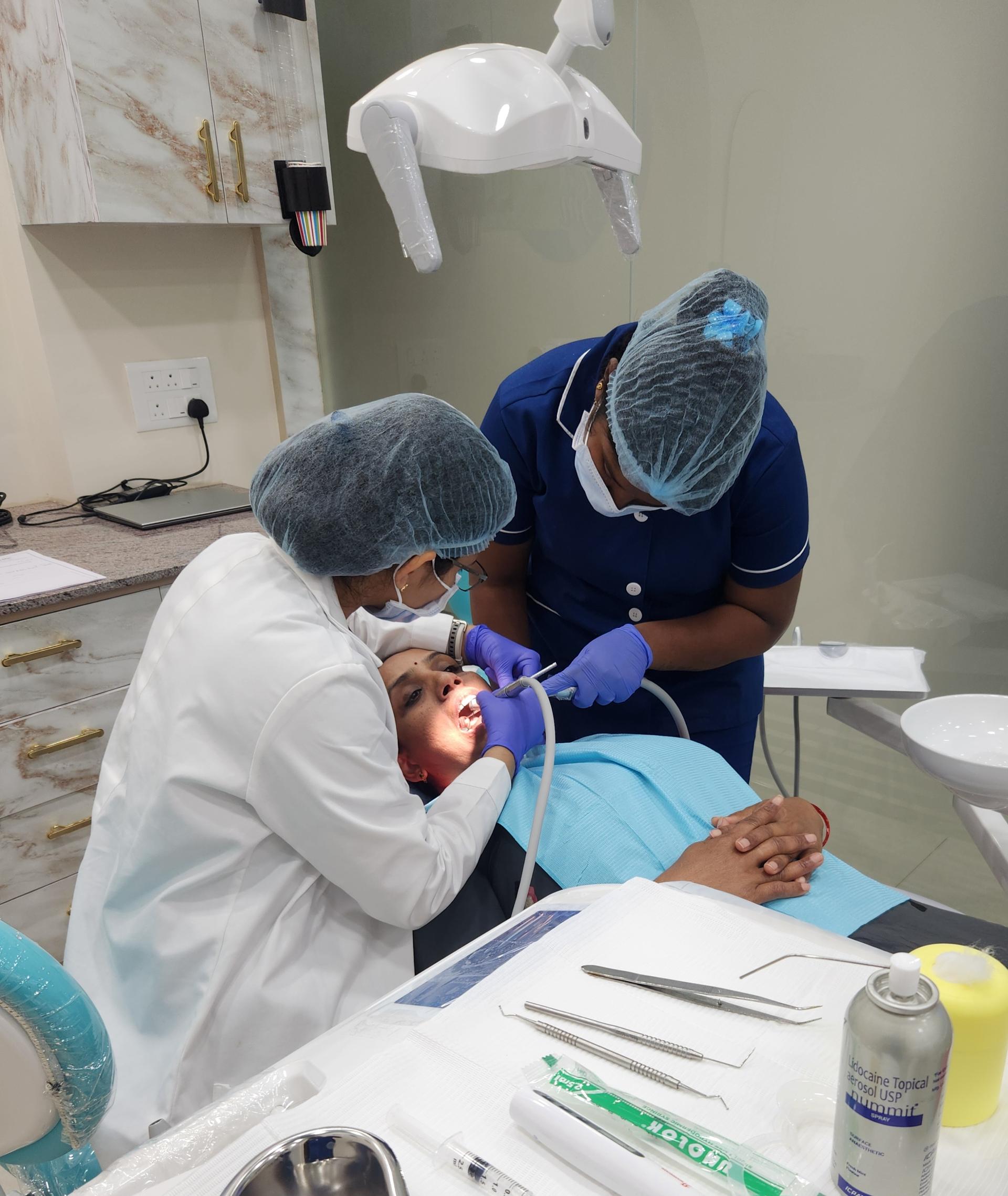 Oral practice treatment in progress at MIZ Dental Clinic